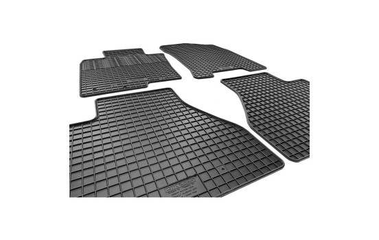 Rubber mats suitable for Nissan Navara 2016- (4-piece with mounting points), Image 4