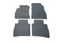 Rubber mats suitable for Nissan Pulsar 2014- (4-piece + mounting system)