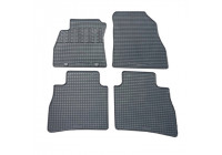 Rubber mats suitable for Nissan Pulsar 2014- (4-piece with mounting points)