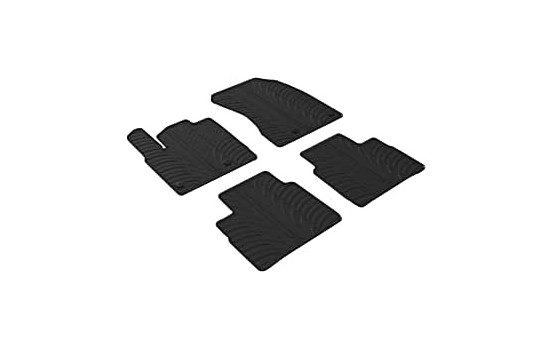 Rubber mats suitable for Nissan X-Trail 2021- (T-Design 4-piece + mounting clips)