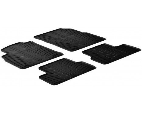 Rubber mats suitable for Opel Adam 2013- (T-Design 4-piece)