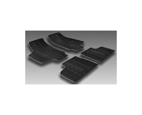 Rubber mats suitable for Opel Astra G from 1998 to 2004 (T-Design 4-piece + mounting clips), Image 2