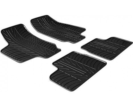 Rubber mats suitable for Opel Astra G from 1998 to 2004 (T-Design 4-piece + mounting clips)