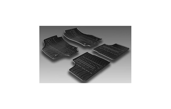 Rubber mats suitable for Opel Astra H from 2004 to 2009 (T-Design 4-piece + mounting clips), Image 2