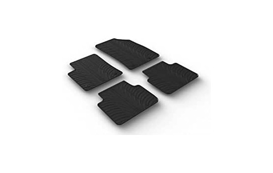 Rubber mats suitable for Opel Crossland X 2021- (4-piece + mounting clips)