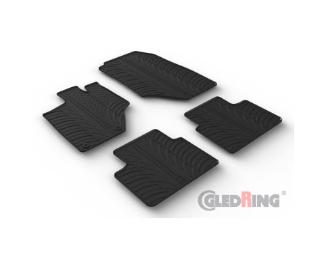 Rubber mats suitable for Opel Grandland MHEV 2024- (T profile 4-piece + mounting clips)