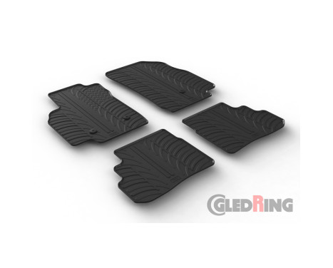 Rubber mats suitable for Opel Karl 8/2015- (T profile 4-piece), Image 2