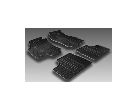 Rubber mats suitable for Opel Zafira B from 2005 to 2011 (T-Design 4-piece + mounting clips), Image 2