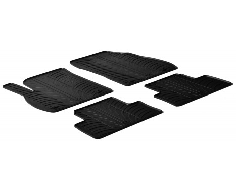 Rubber mats suitable for Opel Zafira C 2011- (T-Design 4-piece + mounting clips)
