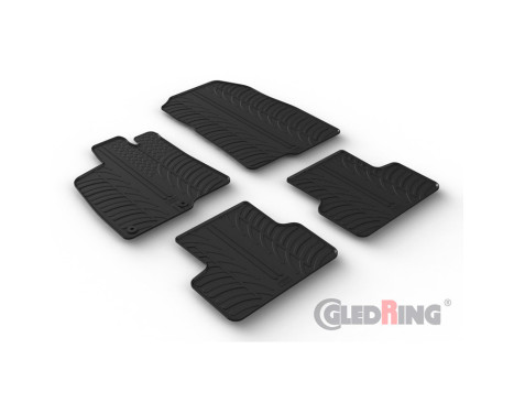 Rubber mats suitable for Peugeot 3008 III Hybrid 2024- (T profile 4-piece + mounting clips), Image 2