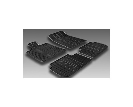 Rubber mats suitable for Peugeot 407 2004- (T-Design 4-piece + mounting clips), Image 2