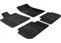 Rubber mats suitable for Peugeot 407 2004- (T-Design 4-piece + mounting clips)