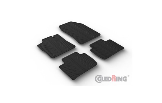 Rubber mats suitable for Peugeot 408 X 2022- (T profile 4-piece)