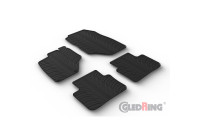 Rubber mats suitable for Peugeot 5008 III Hybrid 2024- (T profile 4-piece + mounting clips)