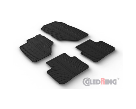Rubber mats suitable for Peugeot 5008 III Hybrid 2024- (T profile 4-piece + mounting clips), Image 2