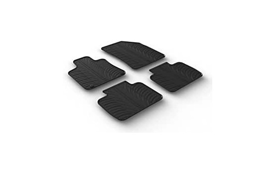 Rubber mats suitable for Peugeot 508 II 2019- (T-Design 4-piece + mounting clips)
