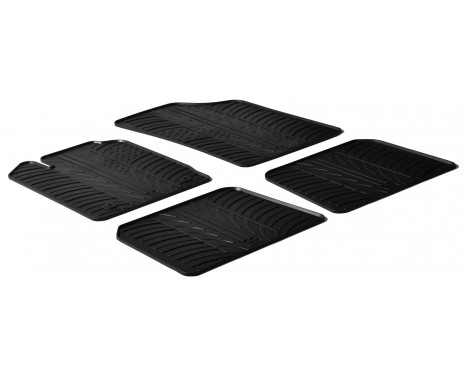 Rubber mats suitable for Renault Clio II 1998-2005 (T-Design 4-piece)