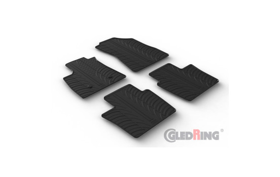 Rubber mats suitable for Renault Espace VI E-Tech Hybrid 2023- (T profile 4-piece + mounting clips)