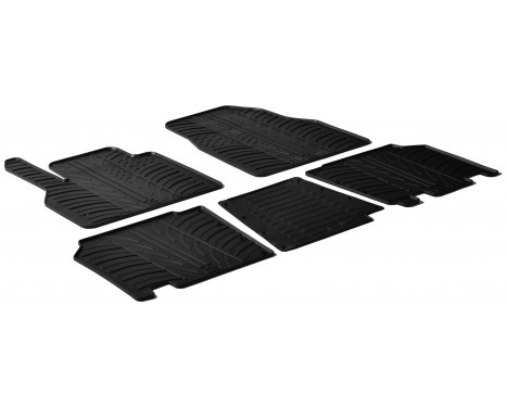 Rubber mats suitable for Renault Kangoo from 2008 (TK-Design 5-piece)