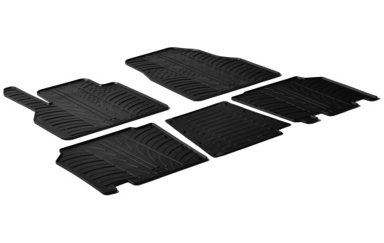 Rubber mats suitable for Renault Kangoo from 2008 (TK-Design 5-piece)