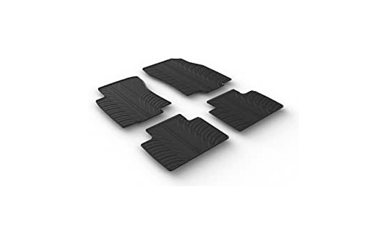 Rubber mats suitable for Renault Koleos II 8/2016- (T-Design 4-piece + mounting clips)