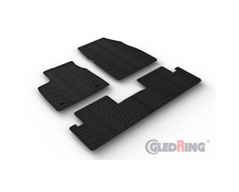 Rubber mats suitable for Renault Megane E-Tech 2022- (T profile 4-part + mounting clips), Image 2