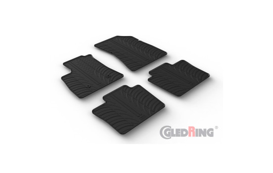 Rubber mats suitable for Renault Rafale E-Tech Full Hybrid 2023- (T profile 4-piece + mounting clips)