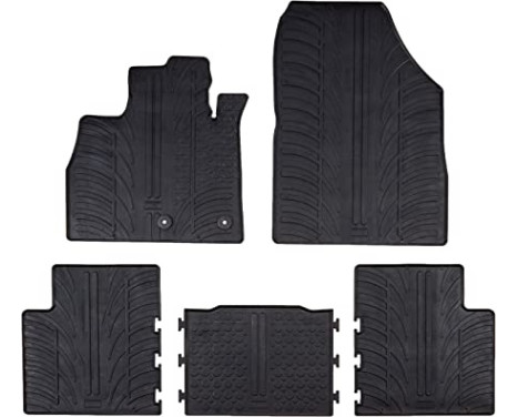 Rubber mats suitable for Renault Scenic IV 11/2016- (T-Design 5-piece + mounting clips), Image 2