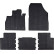 Rubber mats suitable for Renault Scenic IV 11/2016- (T-Design 5-piece + mounting clips), Thumbnail 2