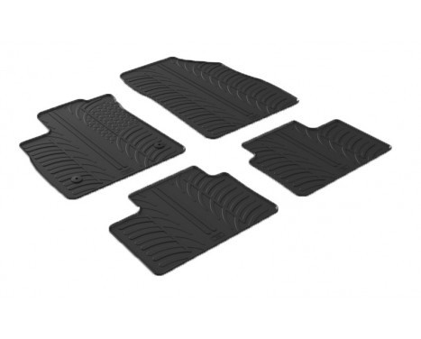 Rubber mats suitable for Renault Talisman Sedan 3/2016- (4-piece)