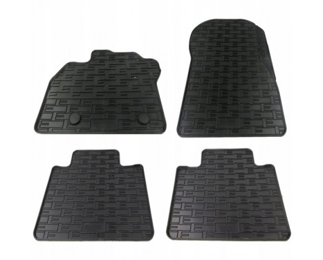 Rubber mats suitable for Renault Zoe 2012-2018 & 2019- (4-piece + mounting system)