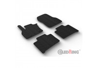 Rubber mats suitable for Renault Zoe II 2019- (T profile 4-piece + mounting clips)