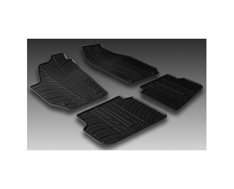 Rubber mats suitable for Skoda Fabia II 2007-2014 (T profile, Image 2