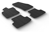 Rubber mats suitable for Skoda Kamiq 9/2019- (T-Design 4-piece + mounting clips)