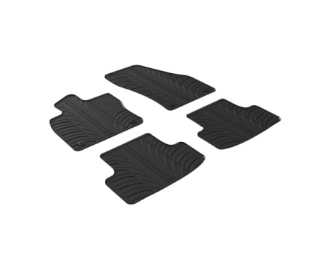Rubber mats suitable for Skoda Karoq 7/2017- (T-Design 4-piece)