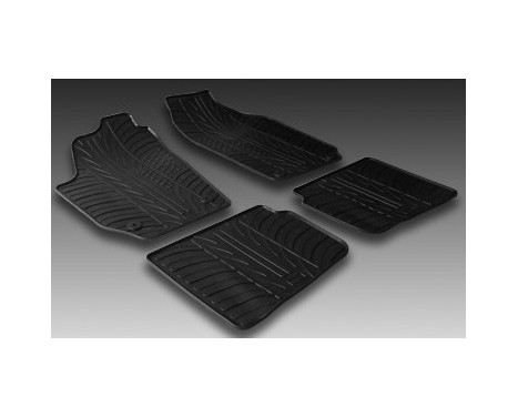 Rubber mats suitable for Skoda Roomster / Practic 2007- (T-Design 4-piece + mounting clips), Image 2