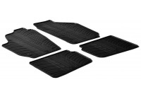 Rubber mats suitable for Skoda Roomster / Practic 2007- (T-Design 4-piece + mounting clips)