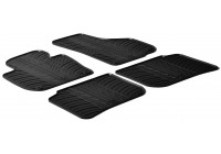 Rubber mats suitable for Skoda SuperB 2008-2015 (T-Design 4-piece + mounting clips)