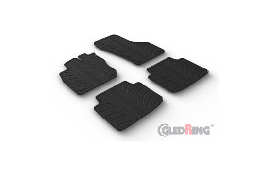 Rubber mats suitable for Skoda SuperB IV (NZ5) Kombi 2024- (T profile 4-piece + mounting clips)