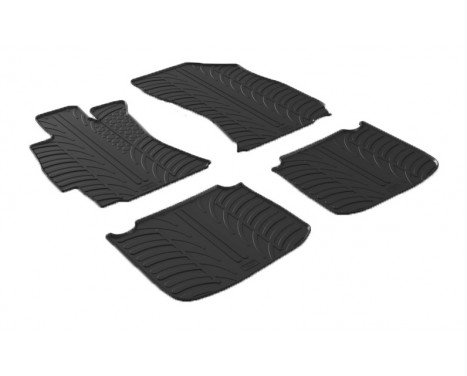 Rubber mats suitable for Subaru Outback 11/2014- (T-Design 4-piece)