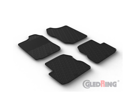 Rubber mats suitable for Suzuki Jimny (FJ) 1998-2018 (T profile 4-piece)