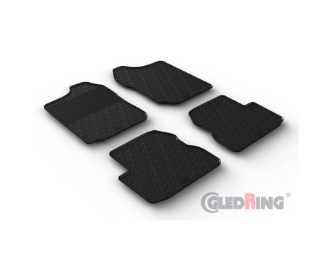 Rubber mats suitable for Suzuki Jimny (FJ) 1998-2018 (T profile 4-piece), Image 2