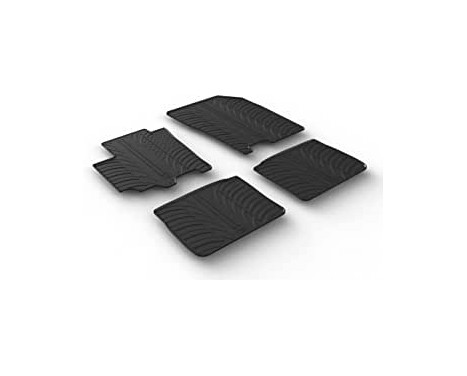 Rubber mats suitable for Suzuki Swift V 5-door 2017- (T-Design 4-piece + mounting clips)