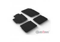 Rubber mats suitable for Suzuki SX4 S-Cross 2022- (T-Design 4-piece + mounting clips)