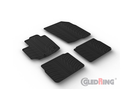 Rubber mats suitable for Suzuki SX4 S-Cross 2022- (T-Design 4-piece + mounting clips)