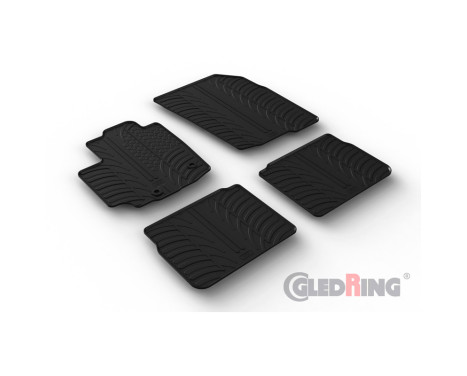 Rubber mats suitable for Suzuki SX4 S-Cross 2022- (T-Design 4-piece + mounting clips), Image 2