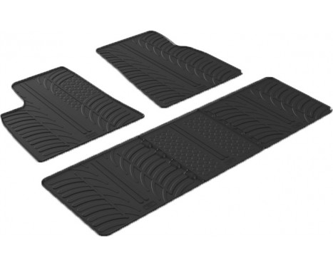 Rubber mats suitable for Tesla Model S 2014- (T-Design 5-piece)