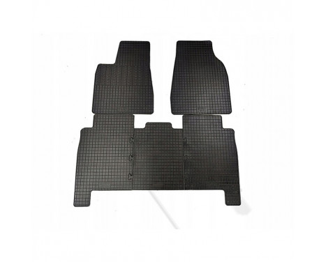 Rubber mats suitable for Tesla Model X 2016- (5-piece + mounting system)