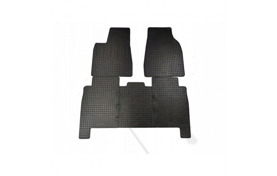 Rubber mats suitable for Tesla Model X 2016- (5-piece + mounting system)