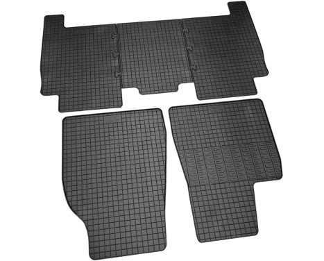 Rubber mats suitable for Tesla Model X 2016- (5-piece with mounting points), Image 2